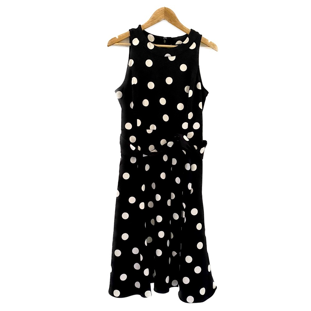 Black and white Ann Taylor factory size 6 midi length dress